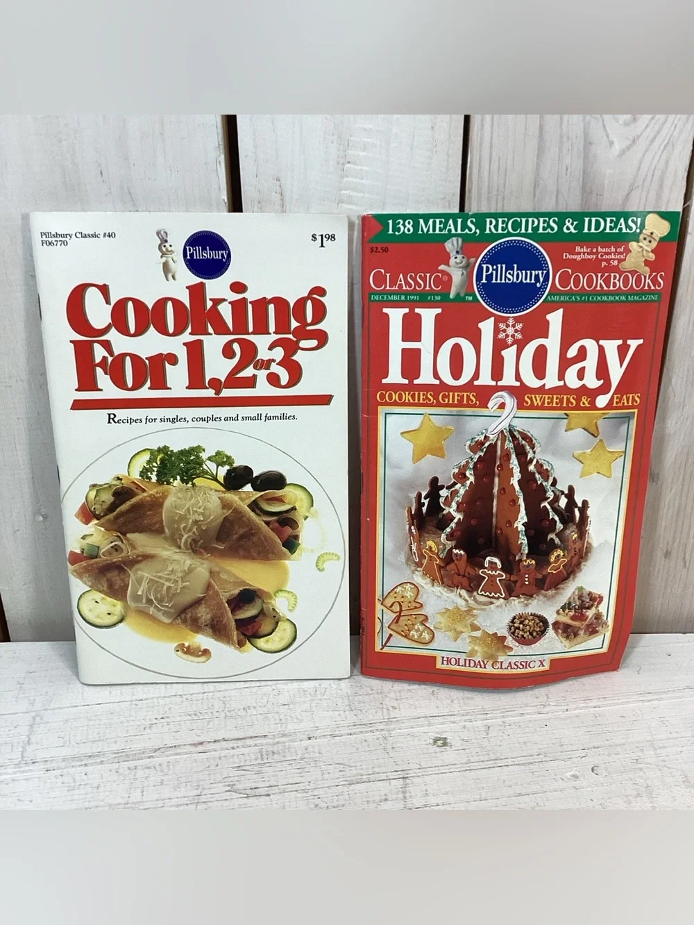 Lot of 8 Pillsbury Cookbooks, Recipes, Vintage & Contemporary